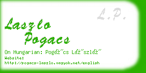 laszlo pogacs business card